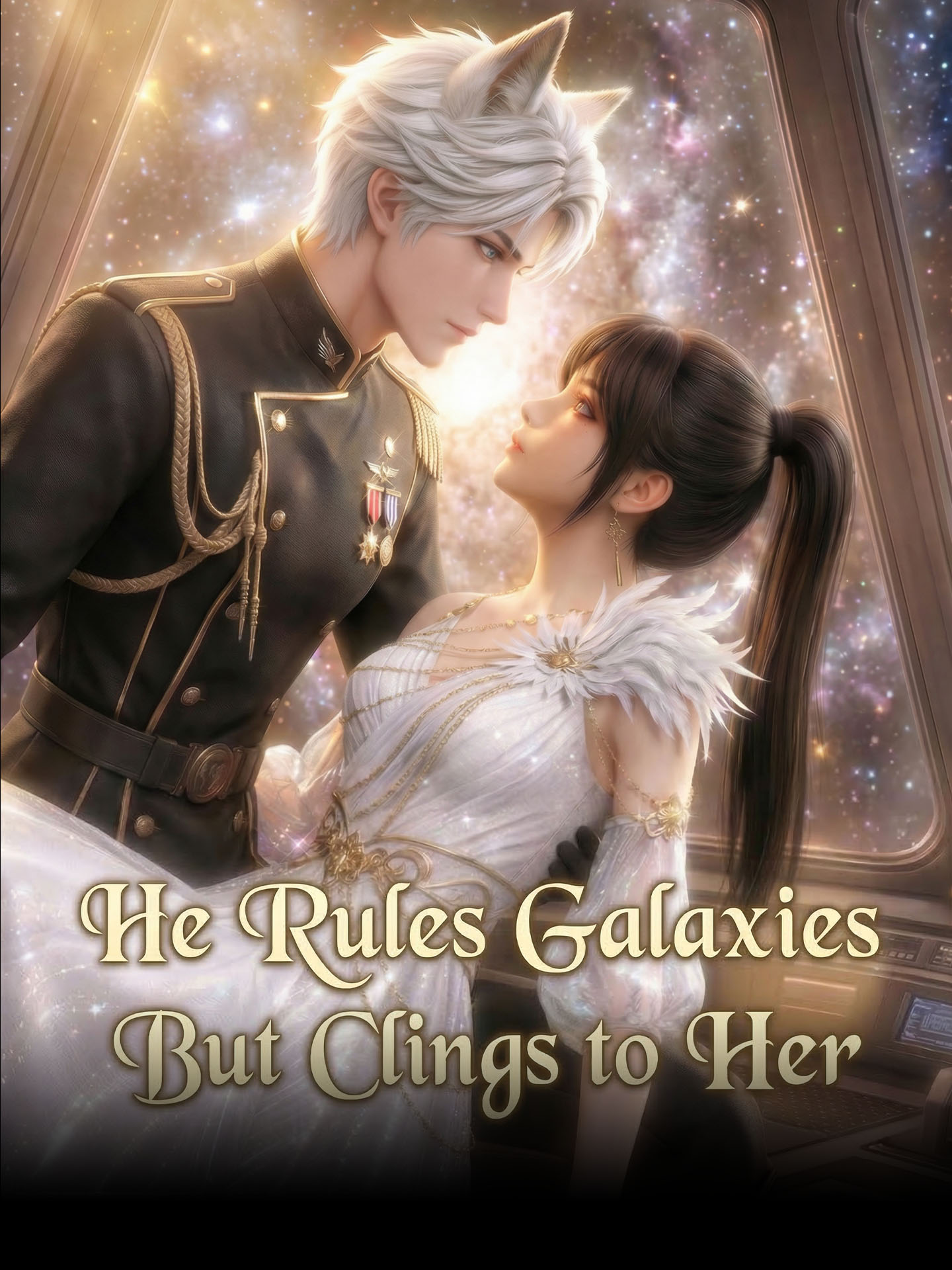 He Rules Galaxies But Clings to Her poster