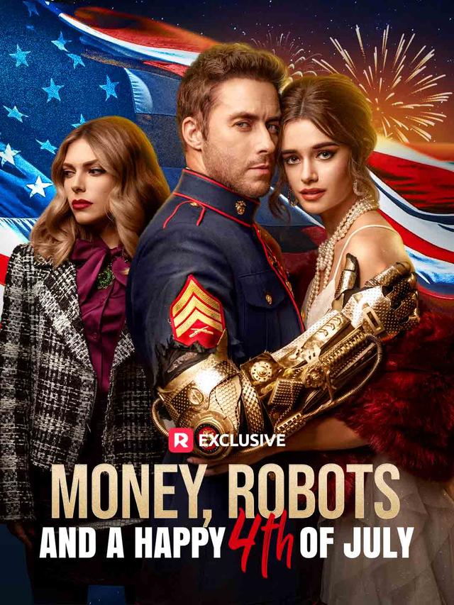 Money, Robots, and a Happy 4th of July poster